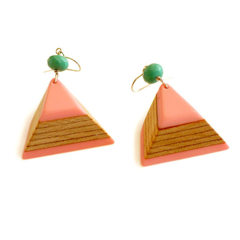 3D Triangles Earrings