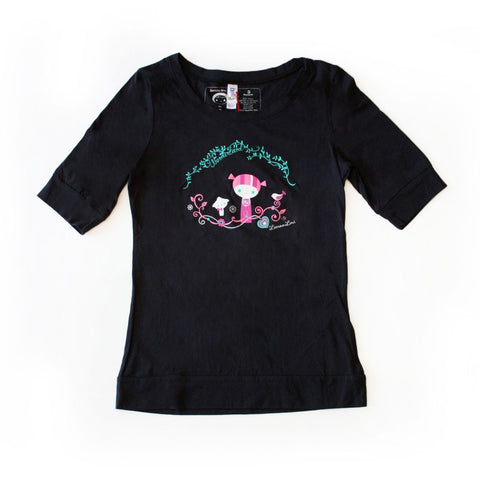 Wonderland 3/4 Sleeve Women's Tee